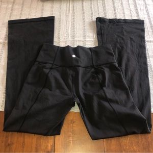 Lululemon flare leg high rise black tights
